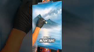 #HowToPaint #Mountains in 1 min by #PaintWithJosh #ShortsFeed #shortsviral #bobross #artteacher