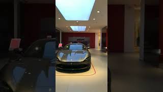 Ferrari  top model car in showroom