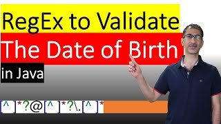 RegEx in java| HOW TO VALIDATE Date Of Birth