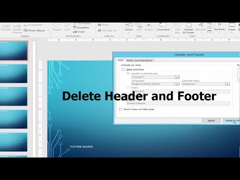 Как удалить верхний и нижний колонтитулы из слайда Microsoft PowerPoint 2017