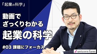 動画でざっくりわかる起業の科学③7つのポイント/課題にフォーカス