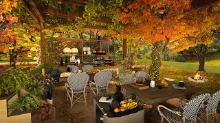 "Happy Fall Garden Cafe" By Coffee Vibes, Relaxing Jazz Bossa Nova Music, Beautiful Autumn Ambience