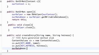 Android Developing Applications Tutorial 117 Inserting Data into SQLite Database