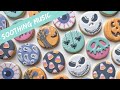 PASTEL HALLOWEEN COOKIES w/SOOTHING MUSIC ~Satisfying Cookie Decorating of Circle Halloween Cookies