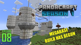 The Minecraft Mega base Castle Build Has Begun - Pandacraft 1, ep 8