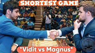 The shortest game of Magnus Carlsen's chess career 😱