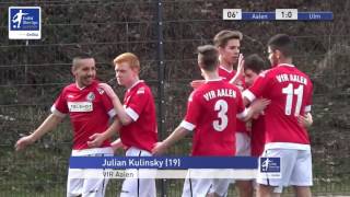 B-Junioren VfR Aalen vs. SSV Ulm 1846 Fussball 1-0 - Julian Kulinsky