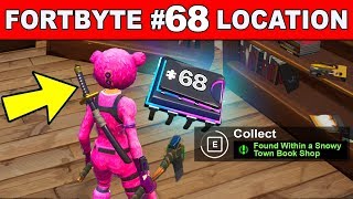 FOUND WITHIN A SNOWY TOWN BOOK SHOP - Fortnite Fortbyte #68 Location Guide