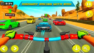 Bicycle racing simulator with BMX bicycles in cycle games & traffic racing games ( Bicycle racing)
