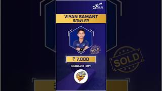 YSCL Auction 2024 | Viyan Samant Sold to South Hurricanes!#shorts