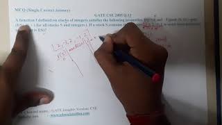 GATE CSE 2005 Q 13 || Stacks and Queues || Data Structure || GATE Insights Version: CSE