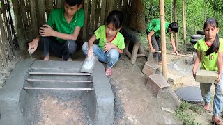 Two orphans. Together they rebuilt the stove to make cooking more convenient.