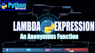 Lambda Expression । An Anonymous Function in Python । CID