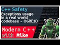 Exceptions in a real world codebase (OGRE 3D) - C++ Safety part 8 of n | Modern Cpp Series Ep. 241