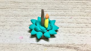 Diy Krathong clay tutorial | polymer clay  play doh |ปั้นดินน้ำมัน | กระทง |ปั้นดินเบา