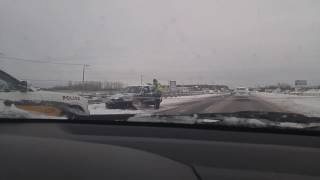 Accident on Autoroute 50, in Quebec, Canada