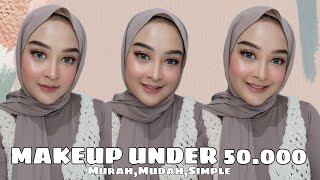 TUTORIAL MAKE UP DI BAWAH 50RIBU || Make Up Under 50k || Makeup Simple || Makeup Murah