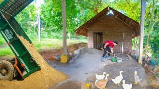 Helping a Lonely Elderly Woman Repair Her Home - Building a Brick Bed \u0026 Plastering Walls