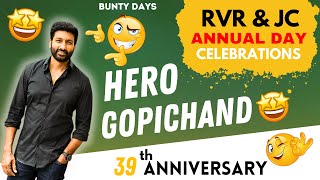 RVR \u0026 JC Annual Day 🔥| Hero Gopichand as Guest 😻 | College vlogs telugu |