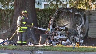 Tesla Model X Driver Survives Fiery Crash in Fremont