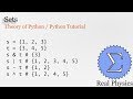 Sets (Theory of Python) (Python Tutorial)