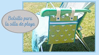 Como hacer un bolsillo para colgar de la silla de la playa