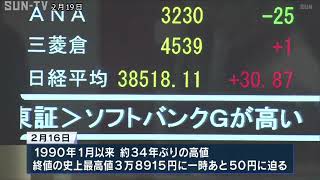 投資家が史上最高値の更新に期待 日経平均株価は反落で始まる