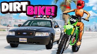 I Used a NEW Dirt Bike Mod to Escape the Police in BeamNG Drive Mods?!