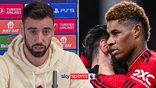 Bruno Fernandes explains why he gave the penalty to Marcus Rashford 🔴🤝