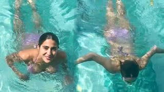 Sara Ali Khan Beat The Heat In Bikini As She Enjoys In a Pool