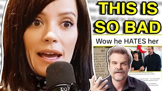 LILY ALLEN EXPOSES DAVID HARBOUR ... he's getting cancelled