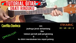 KUNCI GITAR // OBATI RINDUKU - CANTIKA DAVINCA // MUDAH DAN GAMPANG