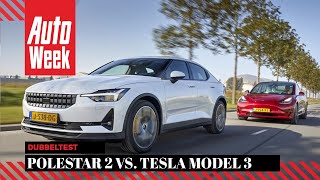 Polestar 2 vs. Tesla Model 3 - AutoWeek dubbeltest - English subtitles