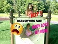 Babysitting Fail SKIT! Disaster at Park! Curious Baby, will Gia find her sister?