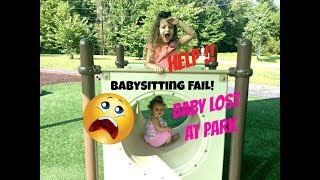 Babysitting Fail SKIT! Disaster at Park! Curious Baby, will Gia find her sister?