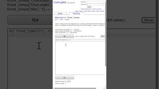 🧮 CodingBat – Python - WarmUp 2 - 02 front_times #codingbat #pythonprogramming #pythonbasics