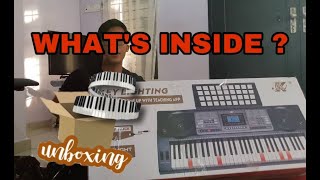 Unboxing FLAVIAN MK-816 Keyboard Piano 61 Keys | Cara setup/pasang keyboard piano