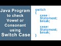 How to check a vowel or consonant in java