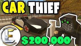 Stolen $200,000 Police SUPERCAR | Unturned Car Thief RP - I stole a police Lamborghini (Roleplay)