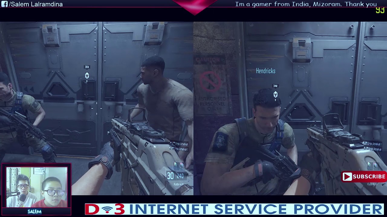 Call Of Duty : Black Ops 3 Co-op Splitscreen Gameplay Part 1 - YouTube