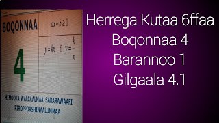 Herrega kutaa 6ffaa Boqonnaa 4 Barannoo 1 Gilgaala 4.1