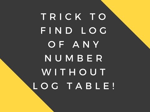 Find log of a number without log table and Calculator Find log of a number without log table and Calculator