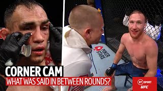 Corner Cam: What Ferguson and Gaethje's coaches said to the fighters between rounds