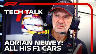 Every Adrian Newey F1 Car | F1 TV Tech Talk