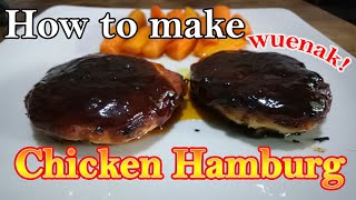 cara membuat Japanese chicken hamburg dan wartel glace - How to make easy Chicken Hamburg  steak