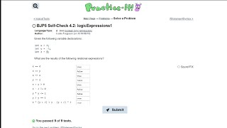 Java Practice It || 4.2 logicExpressions1 || boolean, logical expressions
