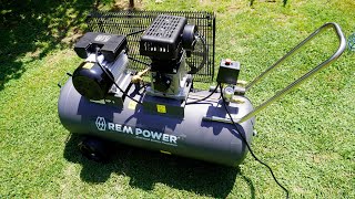 REM POWER Piston Air Compressor E 349 /8/100 / Unboxing