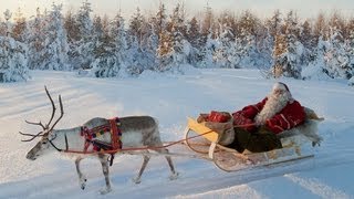 Joulupukin lähtö: Joulupukki-rekiajelu 🦌🎅 Pukki matkaan jo käy! Rovaniemi Korvatunturi Santa Claus