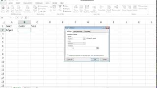 Creating Excel Dropdowns using Data Validation and Indirect Function