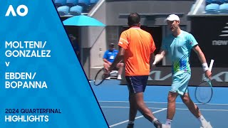 Gonzalez/Molteni v Bopanna/Ebden Highlights | Australian Open 2024 Quarterfinal